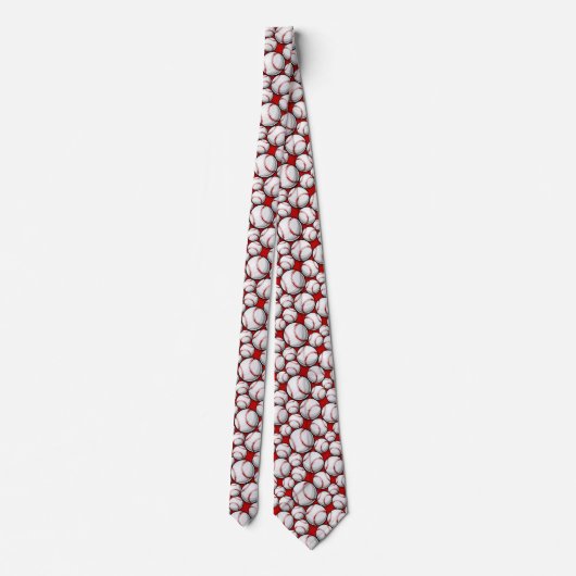 Baseball Pattern Necktie Krawatte (Rückseite)