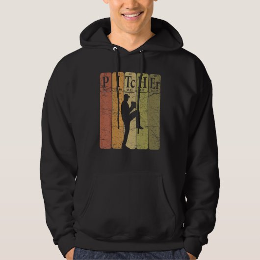 Baseball Periodic Table Elements Nerd Baseball Pit Hoodie (Vorderseite)