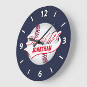Baseball personalisieren große wanduhr (Winkel)