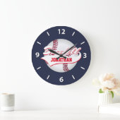 Baseball personalisieren große wanduhr (Zuhause)
