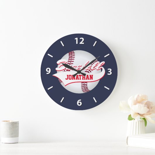 Baseball personalisieren große wanduhr (Zuhause)