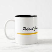 Baseball personalisieren mit Name Zweifarbige Tasse (Links)