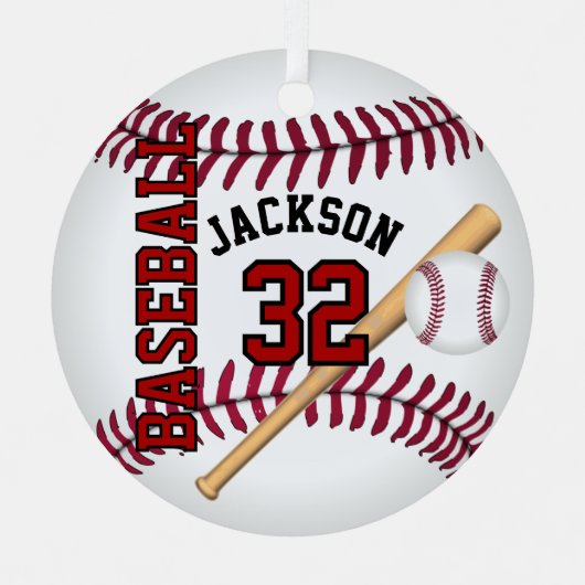 ⚾ Baseball - Personalisieren Ornament Aus Metall (Vorderseite)