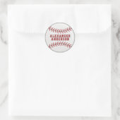 Baseball Personalisieren  Runder Aufkleber (Tasche)