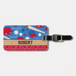 BASEBALL personalisieren Sie das Muster für den Na Gepäckanhänger