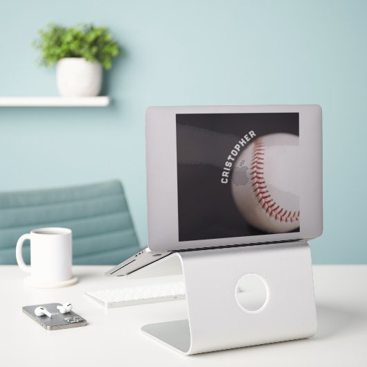Baseball Personalisiert Aufkleber (Laptop auf Schreibtisch)