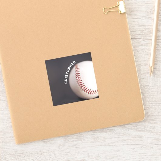 Baseball Personalisiert Aufkleber (Notizbuch)