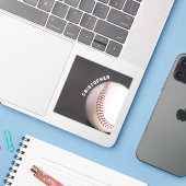 Baseball Personalisiert Aufkleber (Laptop mit iPhone)