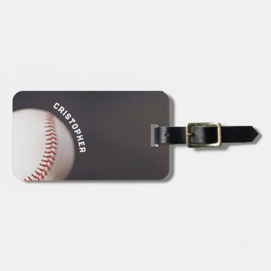 Baseball Personalisiert Gepäckanhänger (Vorderseite horizontal)