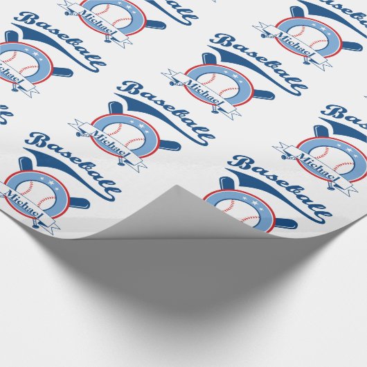 Baseball-Personalisiert-Geschenk Geschenkpapier (Ecke)
