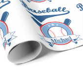 Baseball-Personalisiert-Geschenk Geschenkpapier (Rolleneckpunkt)