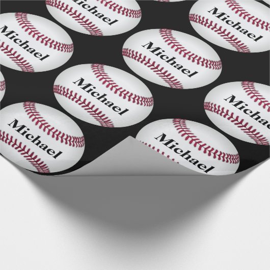 Baseball-Personalisiert-Geschenk Geschenkpapier (Ecke)