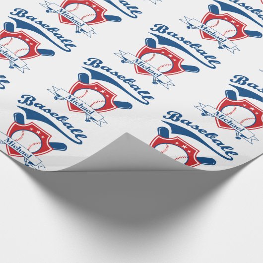 Baseball-Personalisiert-Geschenk Geschenkpapier (Ecke)