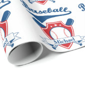Baseball-Personalisiert-Geschenk Geschenkpapier (Rolleneckpunkt)