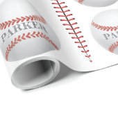 Baseball Personalisiert Geschenkpapier (Rolleneckpunkt)