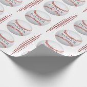 Baseball Personalisiert Geschenkpapier (Ecke)