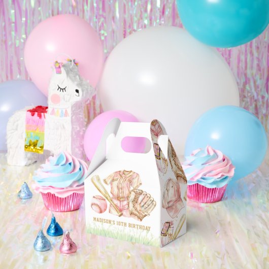 Baseball Personalisiert Girl Geburtstag Geschenkschachtel (Party)