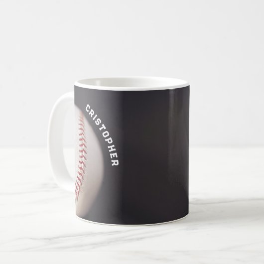 Baseball Personalisiert Kaffeetasse (Vorderseite Links)