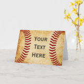 Baseball Personalisiert Karte (Gelbe Blume)