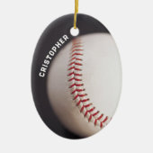 Baseball Personalisiert Keramik Ornament (Vorne)