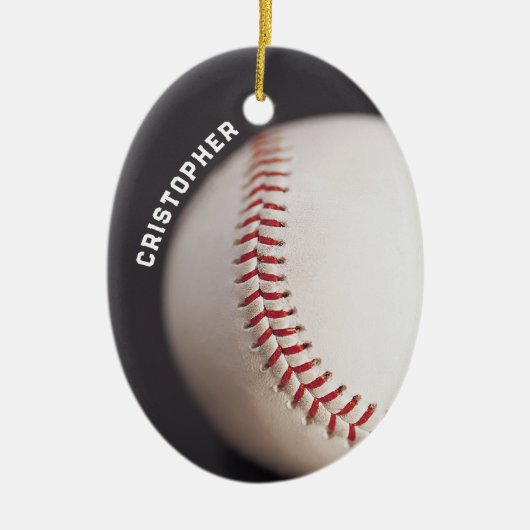 Baseball Personalisiert Keramik Ornament (Vorne)