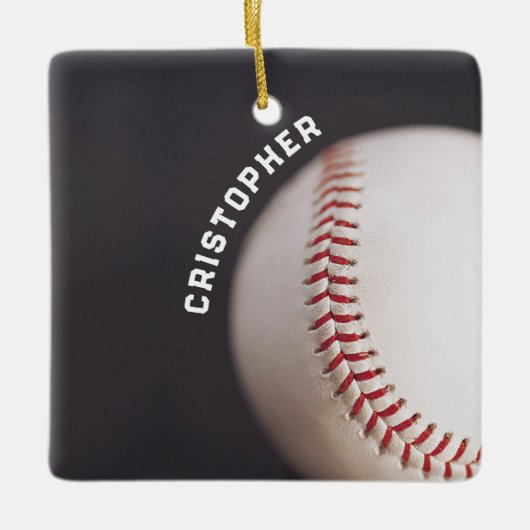 Baseball Personalisiert Keramikornament (Vorderseite)