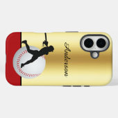 Baseball personalisiert mit Namen Elegant Case-Mate iPhone Hülle (Rückseite (Horizontal))
