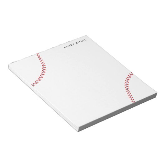 Baseball Personalisiert Notepad Notizblock (angewinkelt)