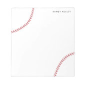 Baseball Personalisiert Notepad Notizblock (Vorderseite)