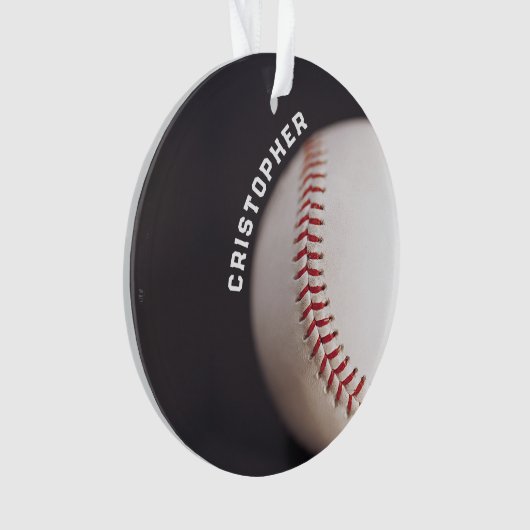 Baseball Personalisiert Ornament (Vorderseite)