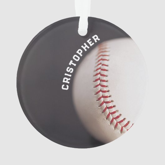 Baseball Personalisiert Ornament (Rückseite)