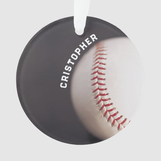 Baseball Personalisiert Ornament (Vorderseite)