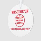 Baseball Personalisiert Ornament (Vorderseite)