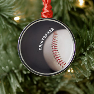 Baseball Personalisiert Ornament Aus Metall