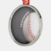 Baseball Personalisiert Ornament Aus Metall (Links)
