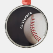 Baseball Personalisiert Ornament Aus Metall (Vorne)