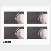 Baseball Personalisiert Rechteckiger Aufkleber (Blatt)
