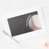 Baseball Personalisiert Rechteckiger Aufkleber (Umschlag)