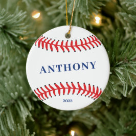 Baseball Personalisiert Weihnachten Keramik Ornament