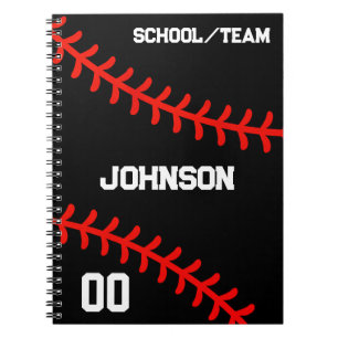 Baseball Personalisierter Mannschaftssport  Notizblock