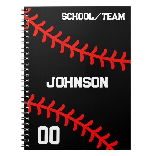 Baseball Personalisierter Mannschaftssport Notizblock (Vorderseite)