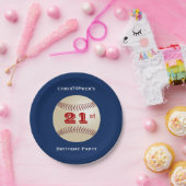 Baseball-personalisiertes 21. Geburtstags-Party Pappteller (Party)