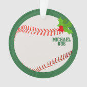 Baseball Personalisiertes Foto Weihnachten Ornament (Vorderseite)
