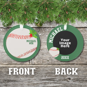 Baseball Personalisiertes Foto Weihnachten Ornament