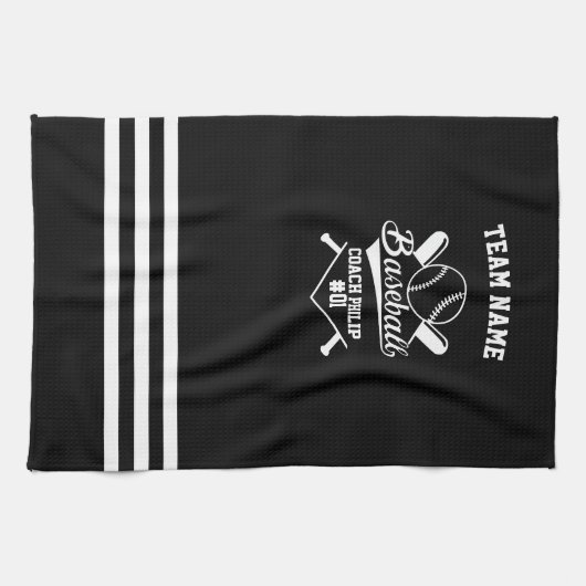 Baseball Personalized Coach, Team Mom Geschirrtuch (Horizontal)