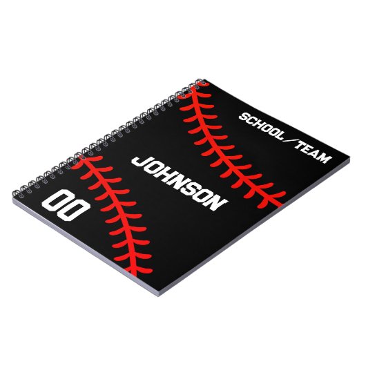 Baseball Personalized Team Sport  Notizblock (Linke Seite)