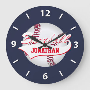 Baseball personifizieren große wanduhr