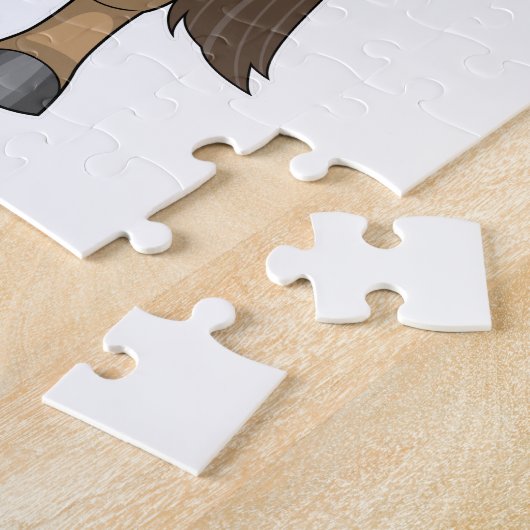 Baseball-Pferd mit Baseballschläger Puzzle (Seite)