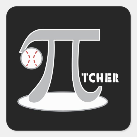 Baseball Pi-tcher - Funny Pi Stickers Gift (Vorderseite)