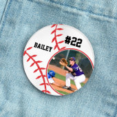 Baseball Pin Name Trikotnummer Foto Button